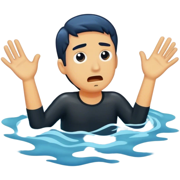 Man drowning emoji