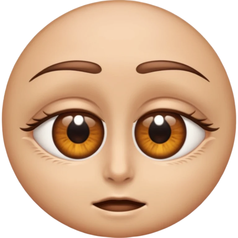standard eye emoji with eyelid halfway closed, mid-blink emoji