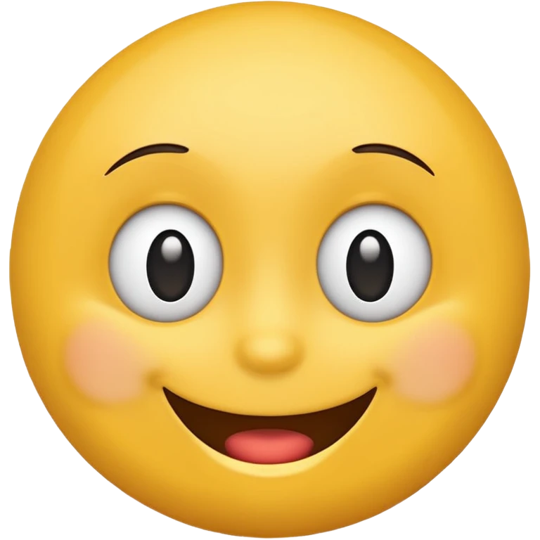 Emoji, yellow round teasing smile emoji