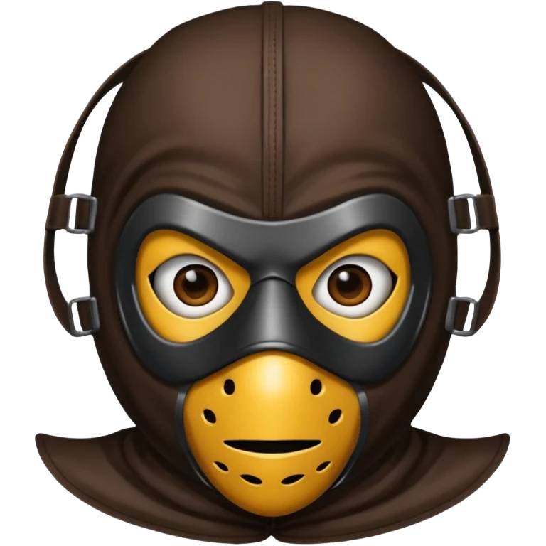 bdsm slave leather mask fullhead emoji