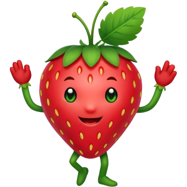 A Dancing strawberry  emoji