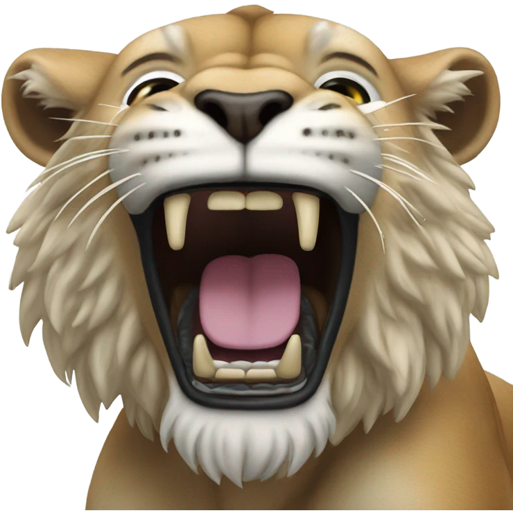 Detroit lion roaring loudly emoji