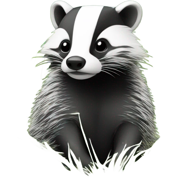 the animal badger in the grass emoji