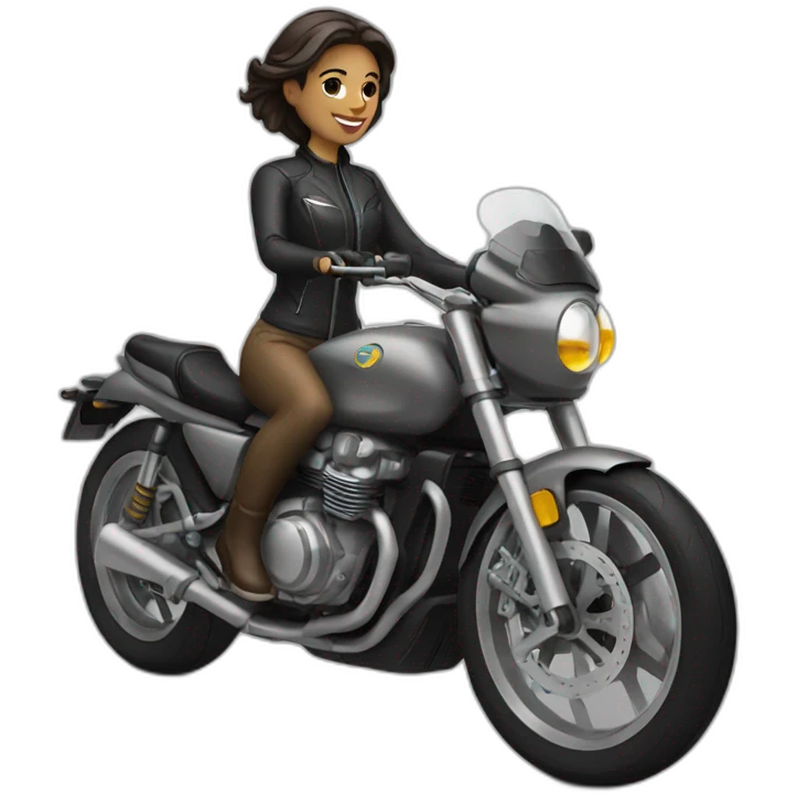 mulher motociclista emoji