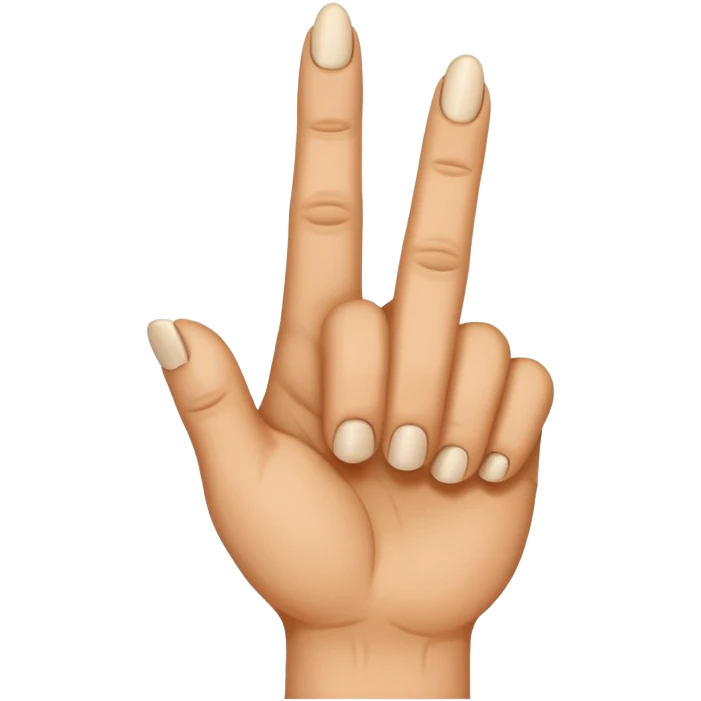 Make a hand and tilt the middle finger forward emoji
