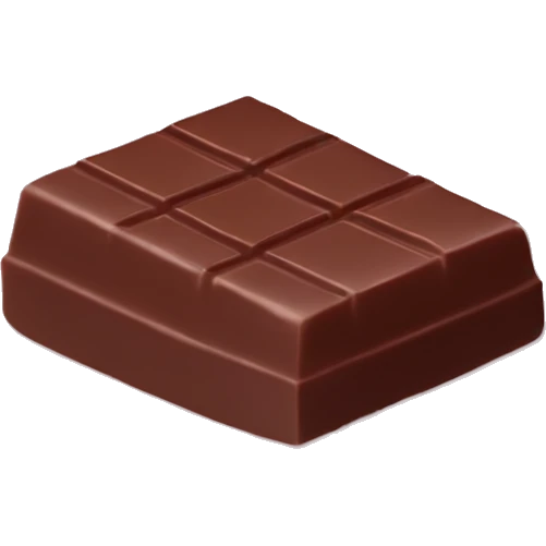 Soft pink chocolate bar emoji
