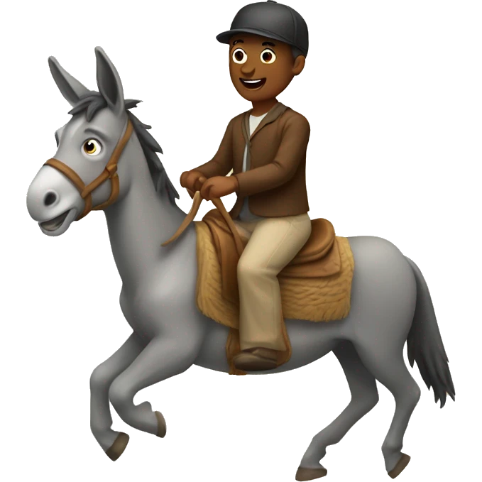 Human riding a Donkey  emoji