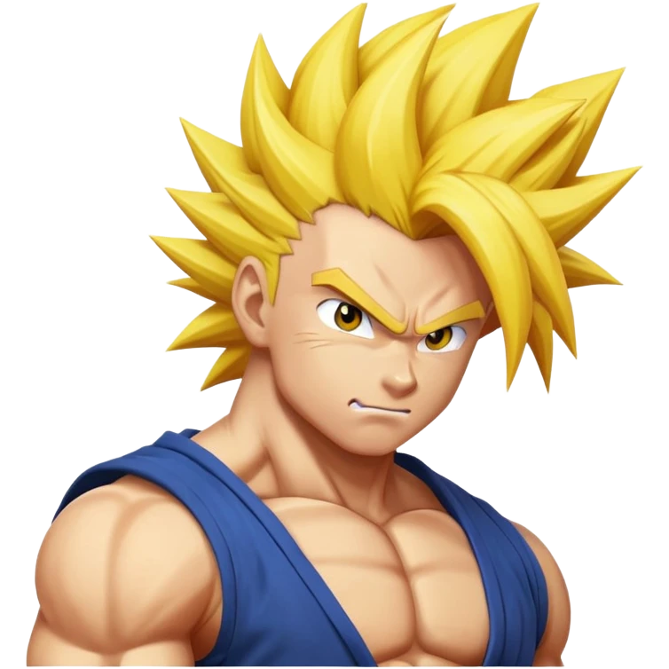 super saiyan with spiky yellow hair emoji
