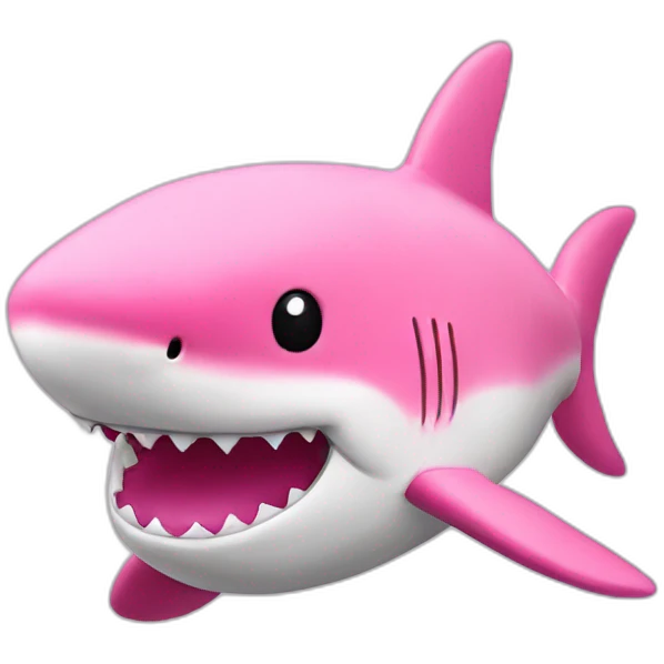 plush toys pink shark emoji