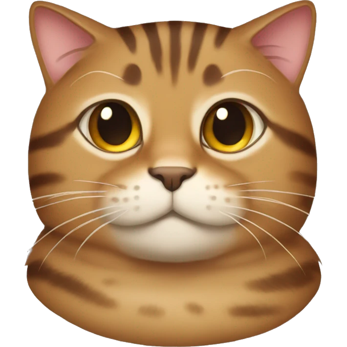 Brown fat tabby cat emoji