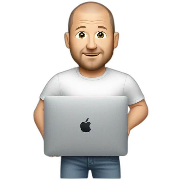 Jony Ive Holding a MacBook emoji