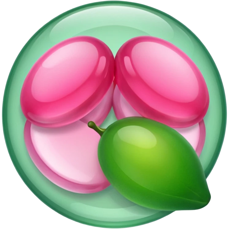 light green and pink vitamins emoji