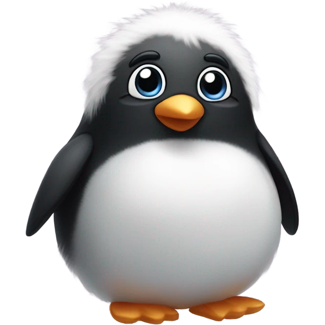Cute fluffy penguin  emoji
