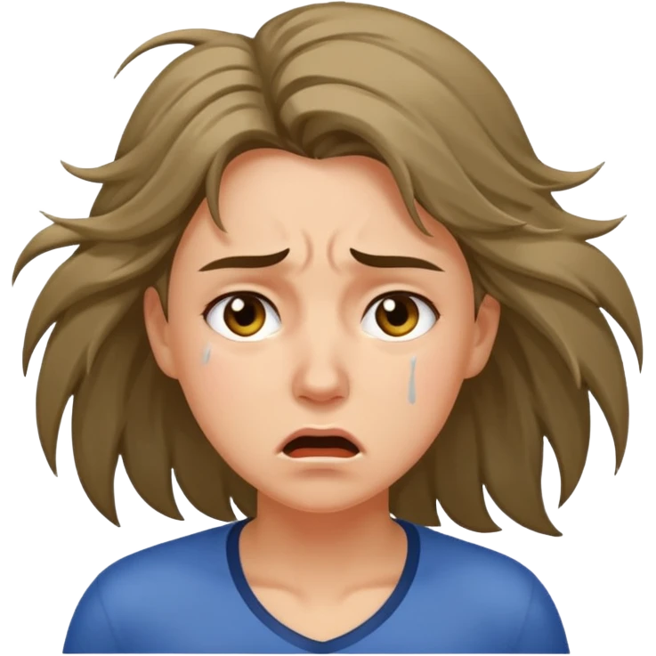 sad lady running emoji