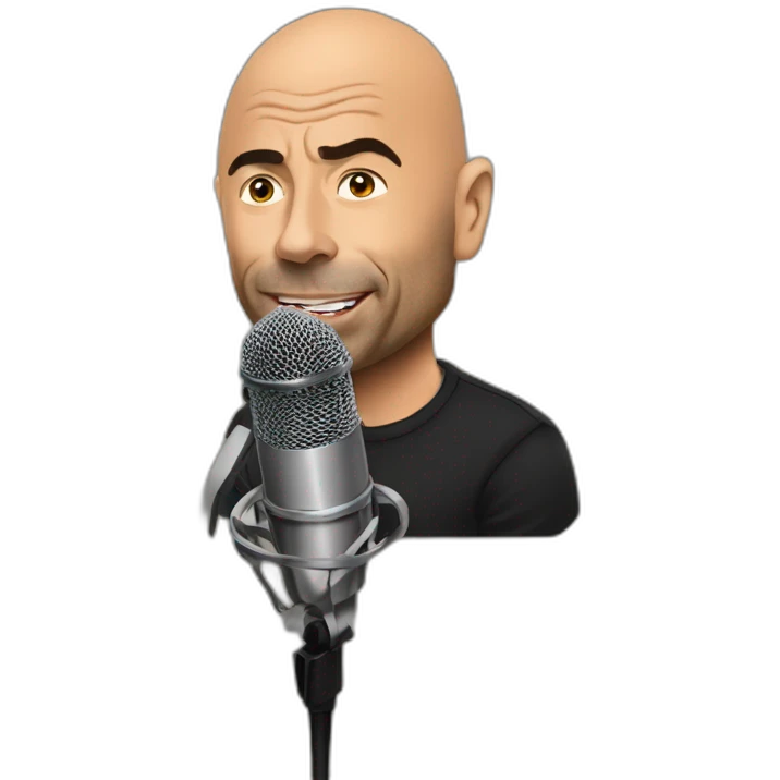 Joe Rogan podcast with a microphone emoji