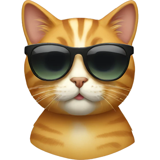 Cat with sunglasses emoji
