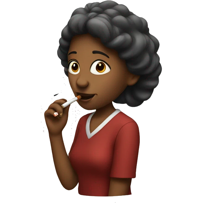 Girl smoking a pipe emoji