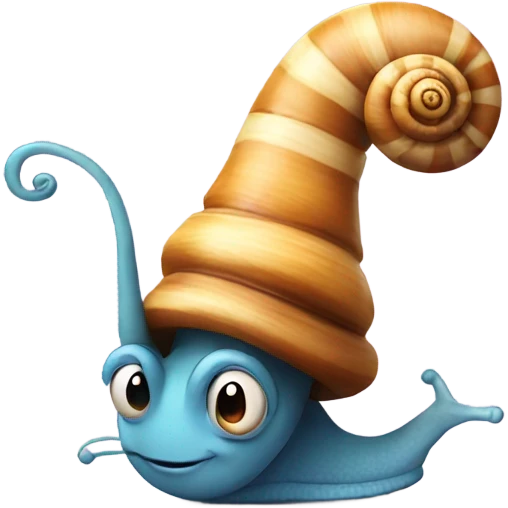 snail with party hat emoji