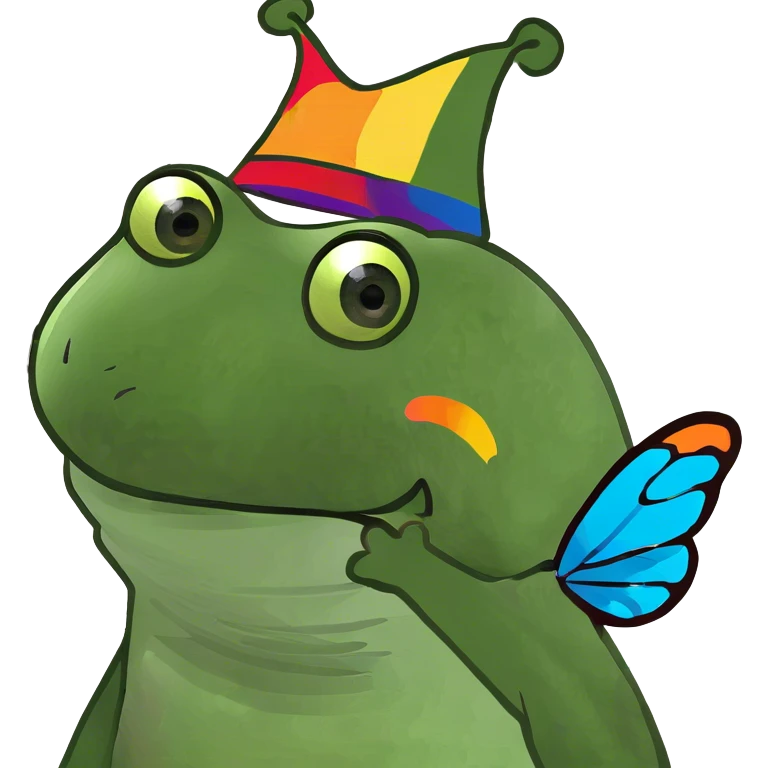 Rainbow with butterflies  emoji