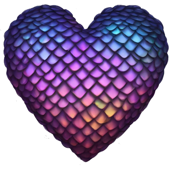 dark warm iridescent SCALE heart emoji