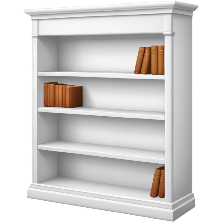 Beautiful white bookshelf aesthetic  emoji