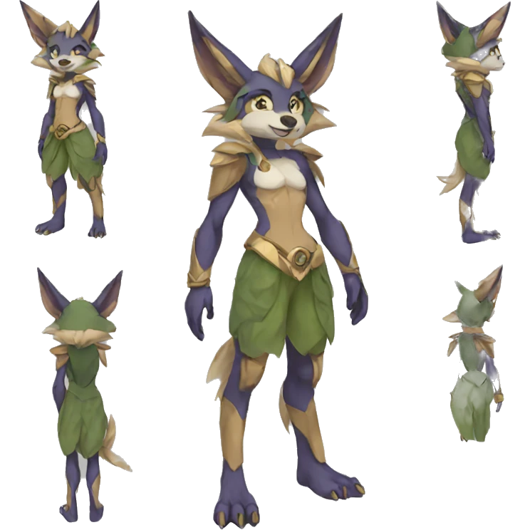 Anthro Sona Fakemon Full Body emoji