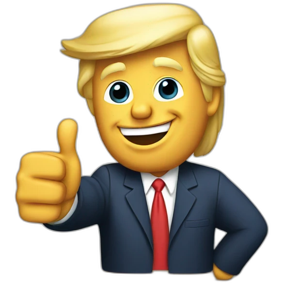 Donald trump gives a thumbs up emoji