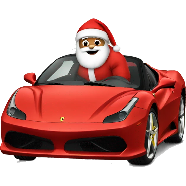 Santa in a Ferrari  emoji