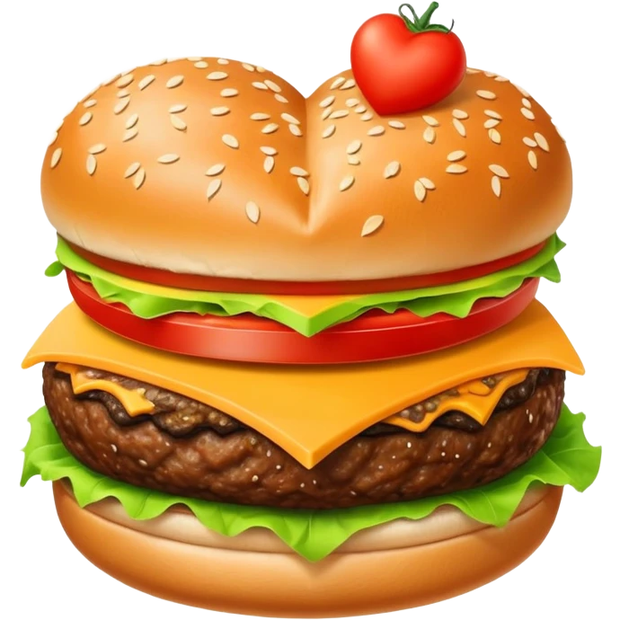 burger but in a heart shape emoji