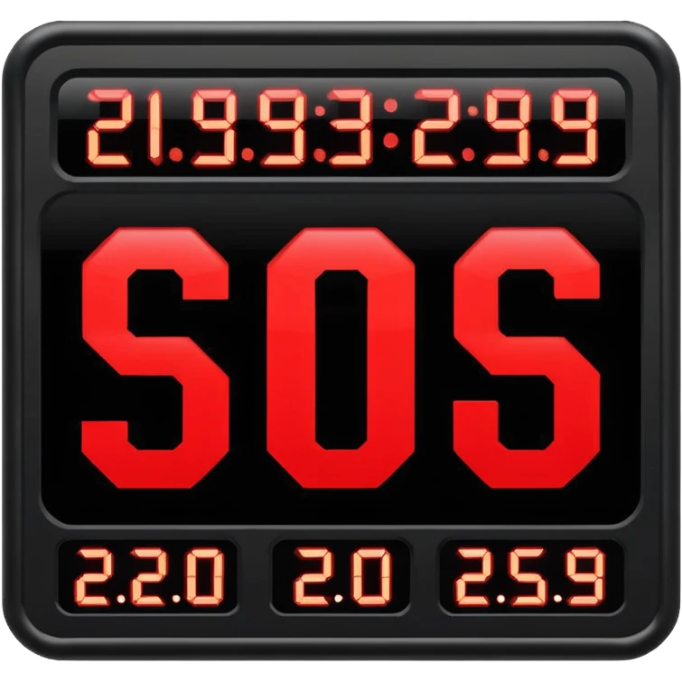 Bedieningspaneel scorebord basketbal emoji