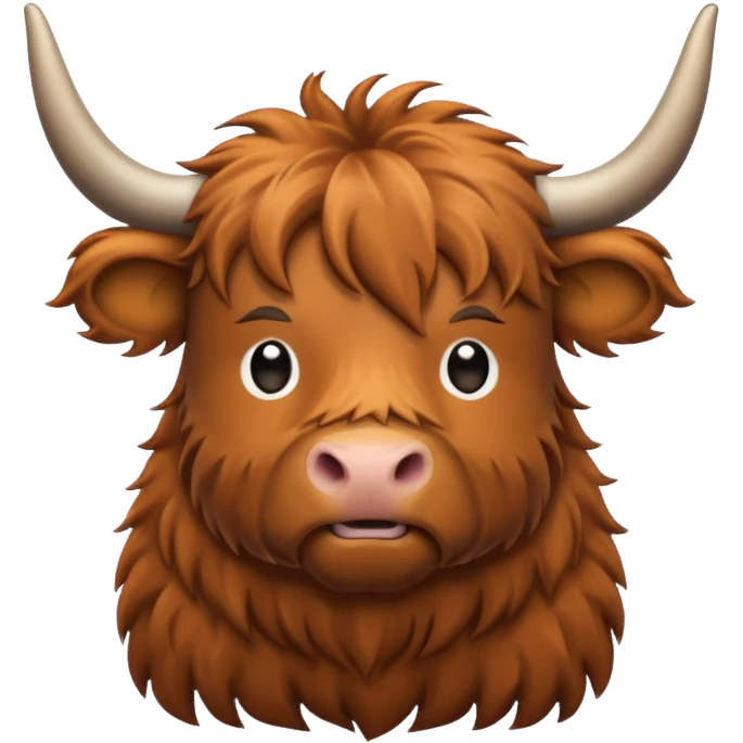 highland cow emoji outline emoji