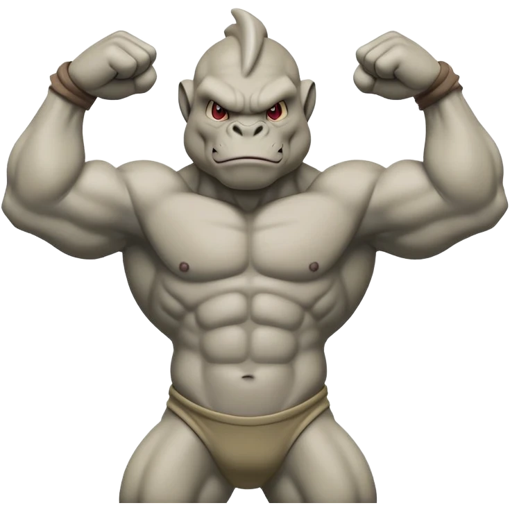 Machop Pokémon flexing arms emoji