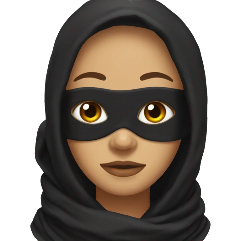black scarf mask emoji