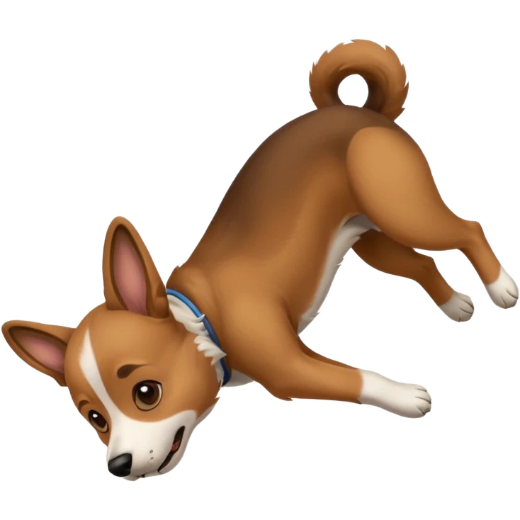 Dog doing a backflip emoji