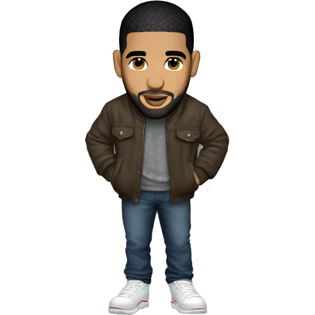 Drake wearing champion emoji