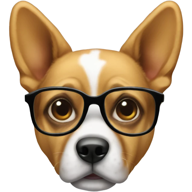 Un perro con gafas  emoji