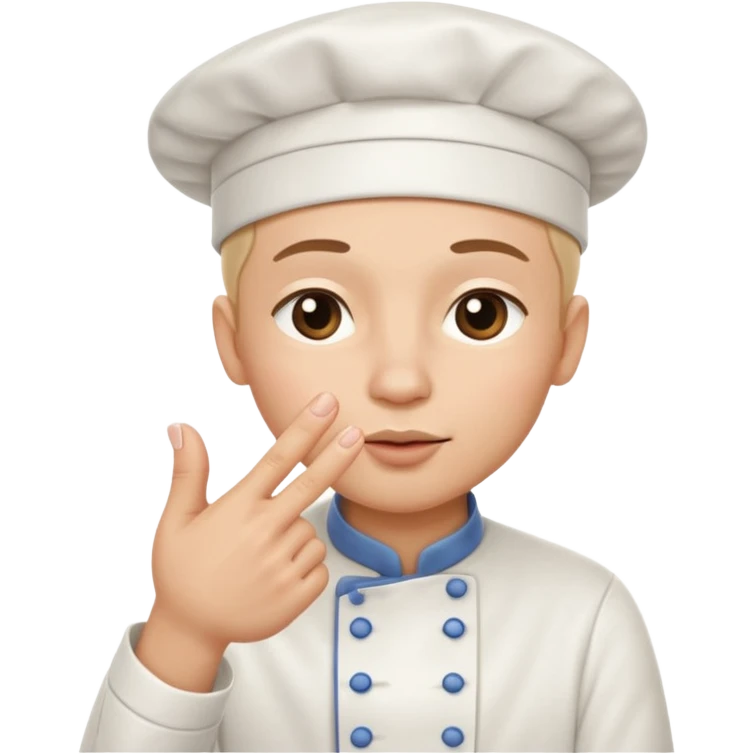 A hand making the chef’s kiss gesture: fingers pinched together, thumb and fingertips touching, as if saying ‘perfection’ or ‘delicious emoji