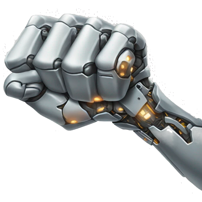 Cyborg arm only flexing bicep and shoulder emoji