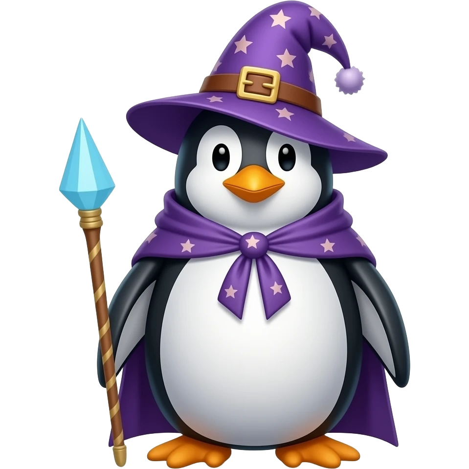 Penguin Wizard emoji