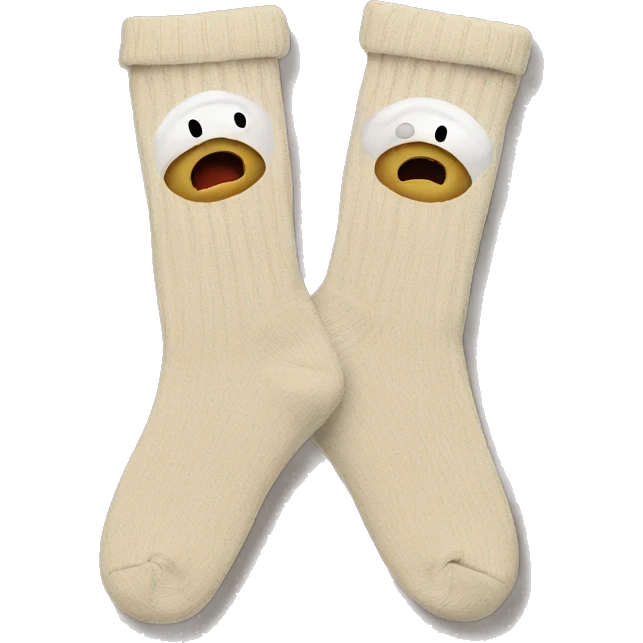 Two beige home socks emoji