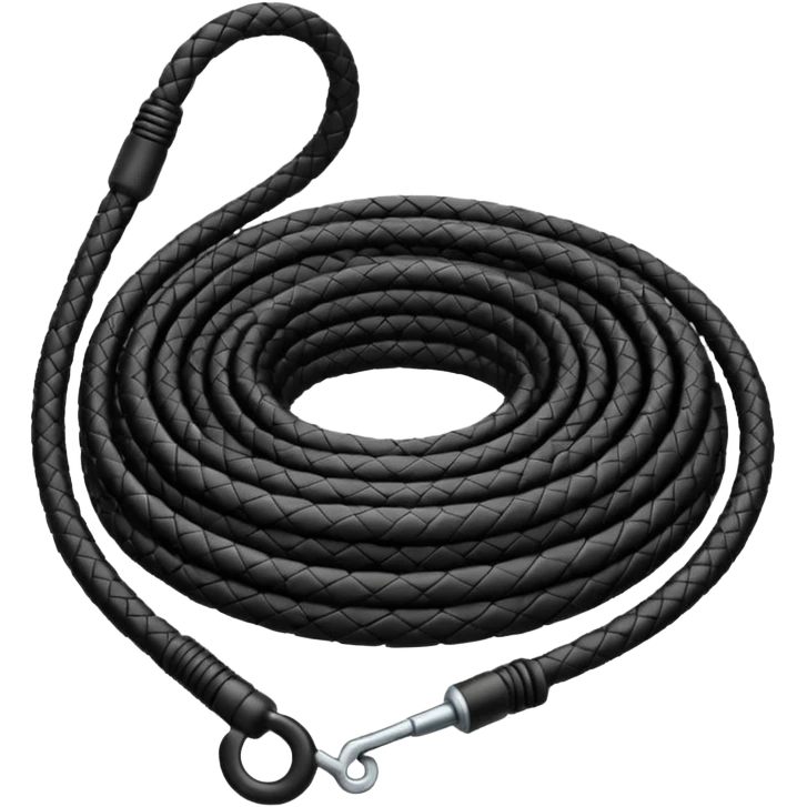 black whip coiled emoji