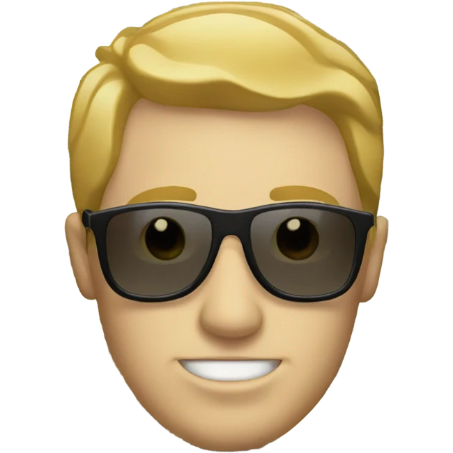White guy with sunglasses and money emoji