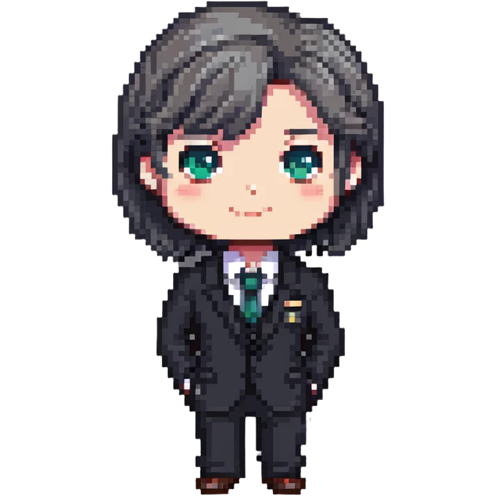 simple chibi office manager in formal attire emoji