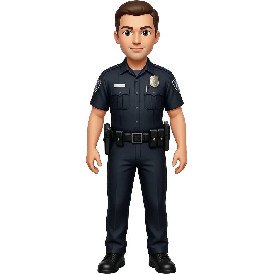 A floating man standing up that looks like a security guard in all black emoji emoji