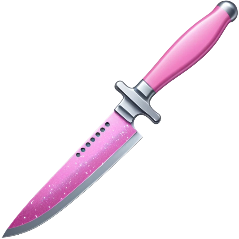 Pink glitter knife emoji