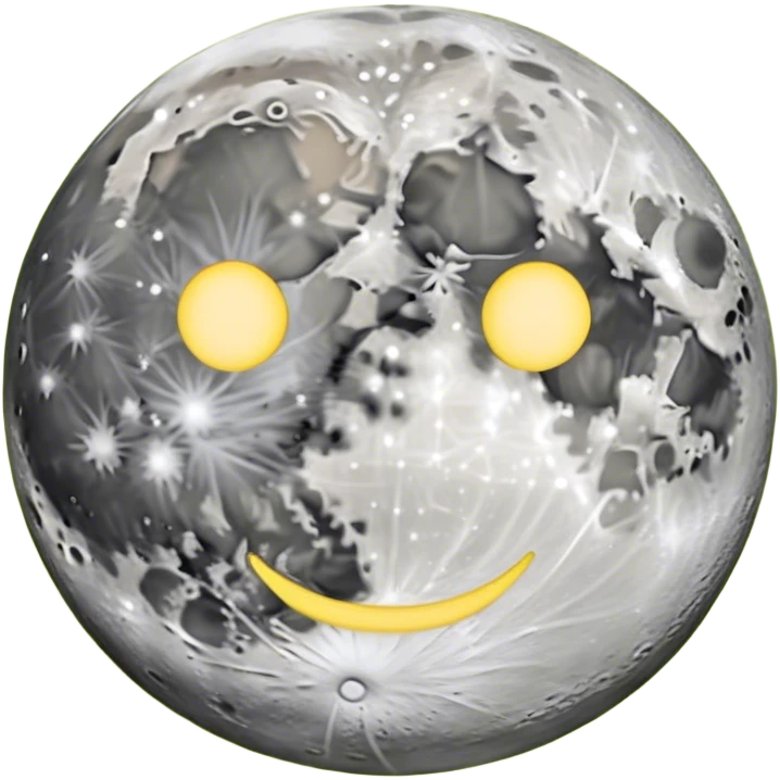 neon outline moon emoji