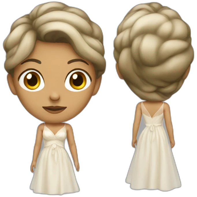 Woman wearing a translucent gown emoji