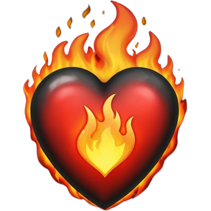 black heart on fire emoji