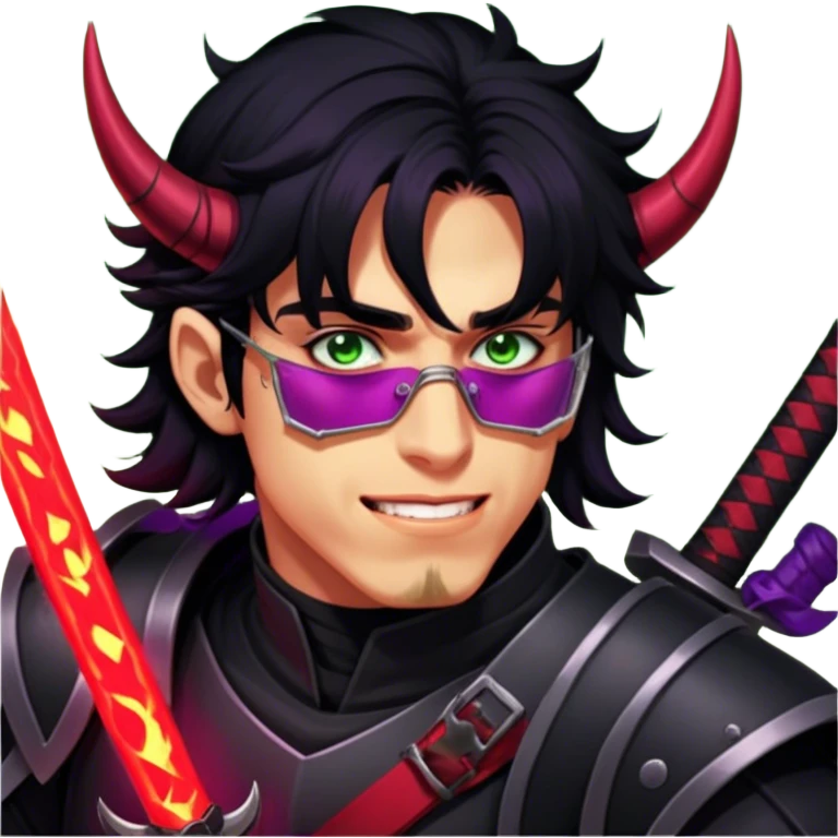 Demon-Horned Warrior emoji