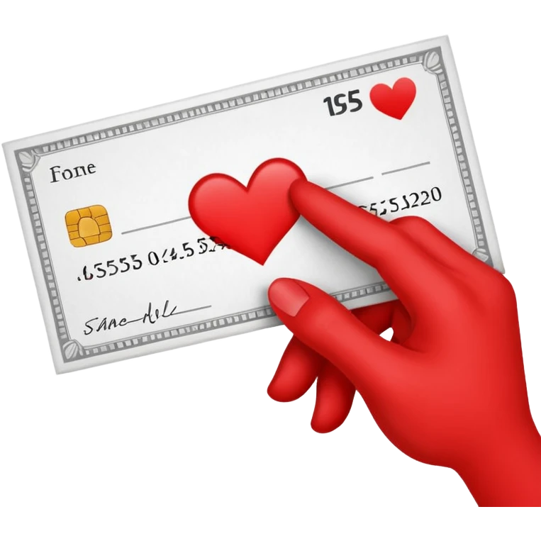 Kiss the check emoji